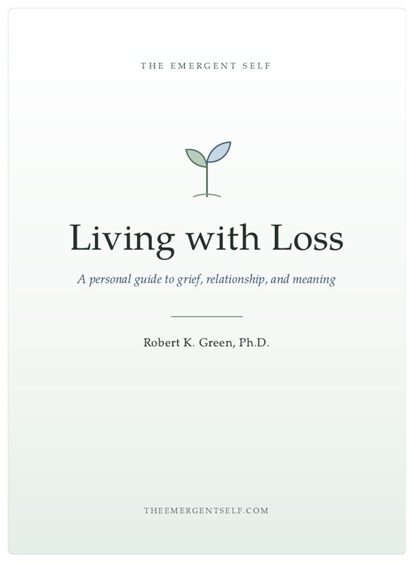 Cover of Living with Loss: A personal guide to grief, relationship, and meaning, by Robert K. Green, Ph.D.